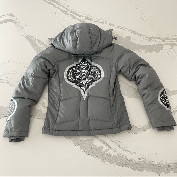 Athleta Grey Down Puffer Jacket - Picture 5 of 16